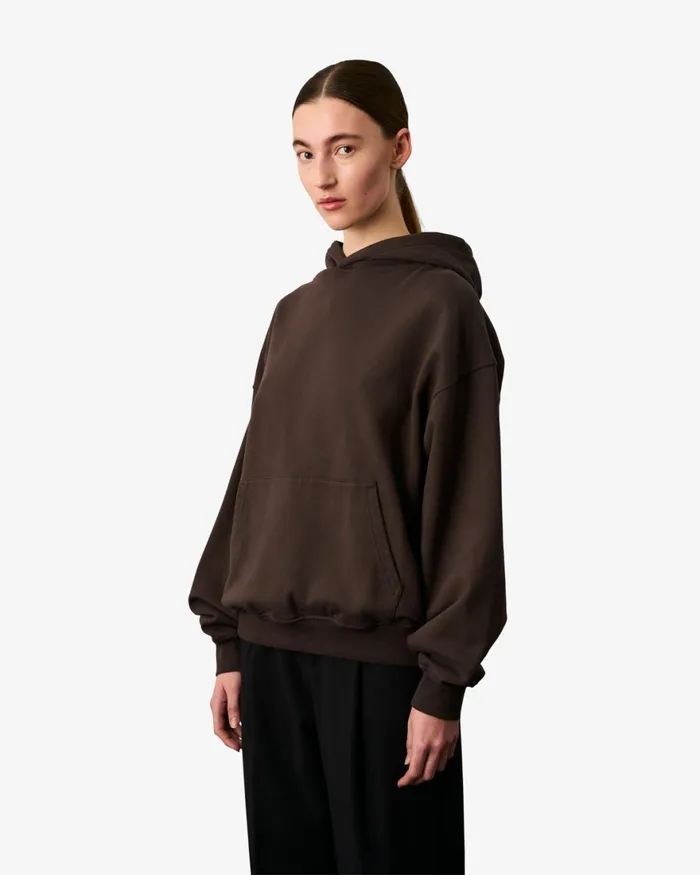 Women Hoodies Colorful Standard Organic Oversized Hood Coffee Brown