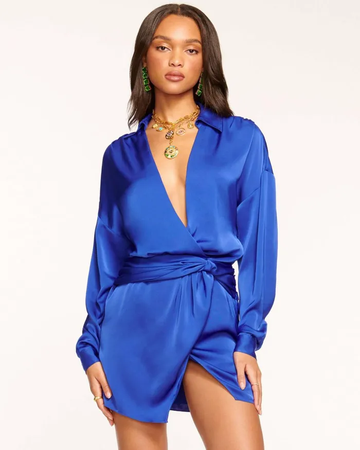 Women Jaymie Wrap Mini Dress Burnt Sienna Ramy Brook Dresses Women Jaymie Wrap Mini Dress Burnt Sienna Ramy Brook Dresses