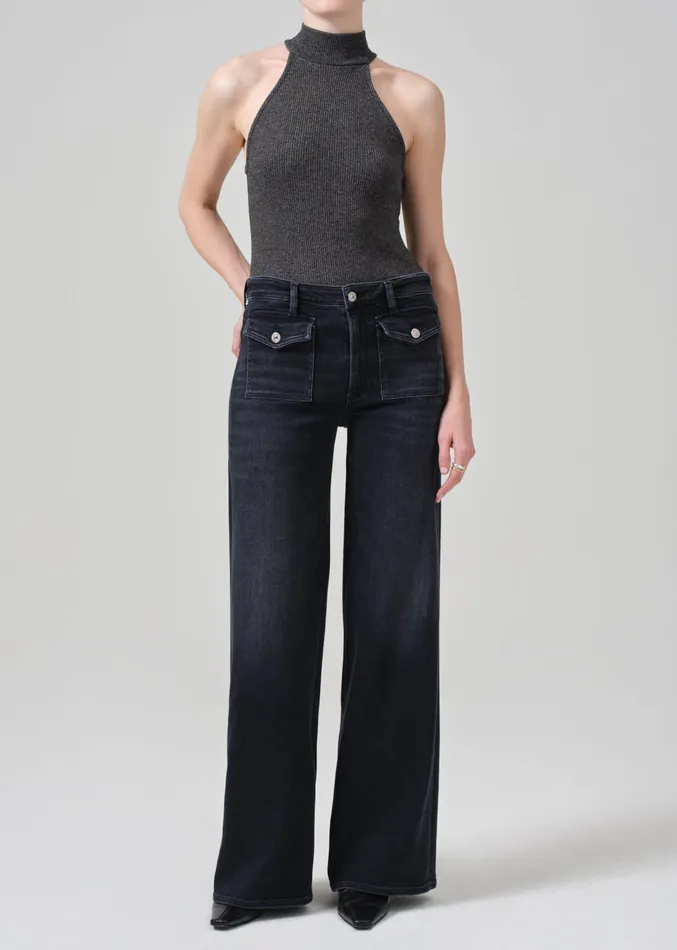 Women Jeans Citizens Of Humanity Raven Patch Pocket Wide Leg In Medallion
