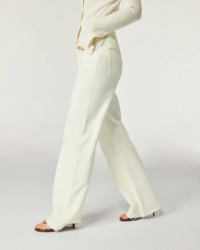 Women Jeans From Future Wide Jeans White