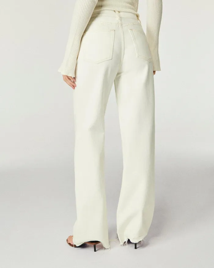 Women Jeans From Future Wide Jeans White