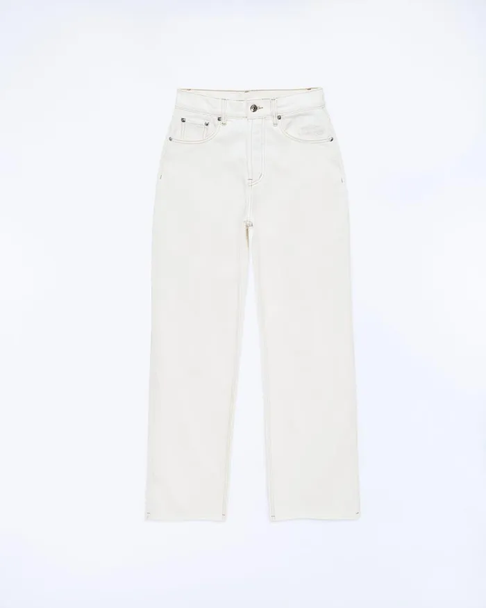 Women Jeans From Future Wide Jeans White