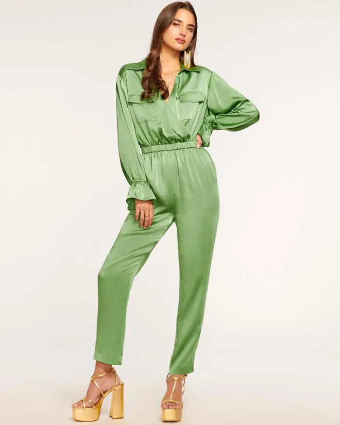 Women Josephine Long Sleeve Jumpsuit Spruce Ramy Brook Dresses Women Josephine Long Sleeve Jumpsuit Spruce Ramy Brook Dresses