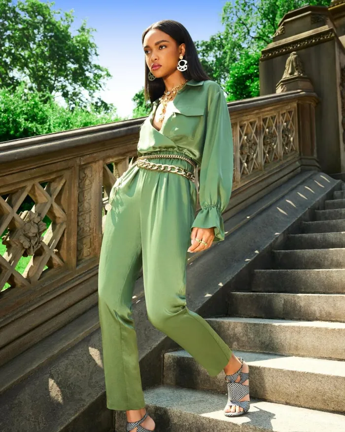Women Josephine Long Sleeve Jumpsuit Spruce Ramy Brook Dresses Women Josephine Long Sleeve Jumpsuit Spruce Ramy Brook Dresses