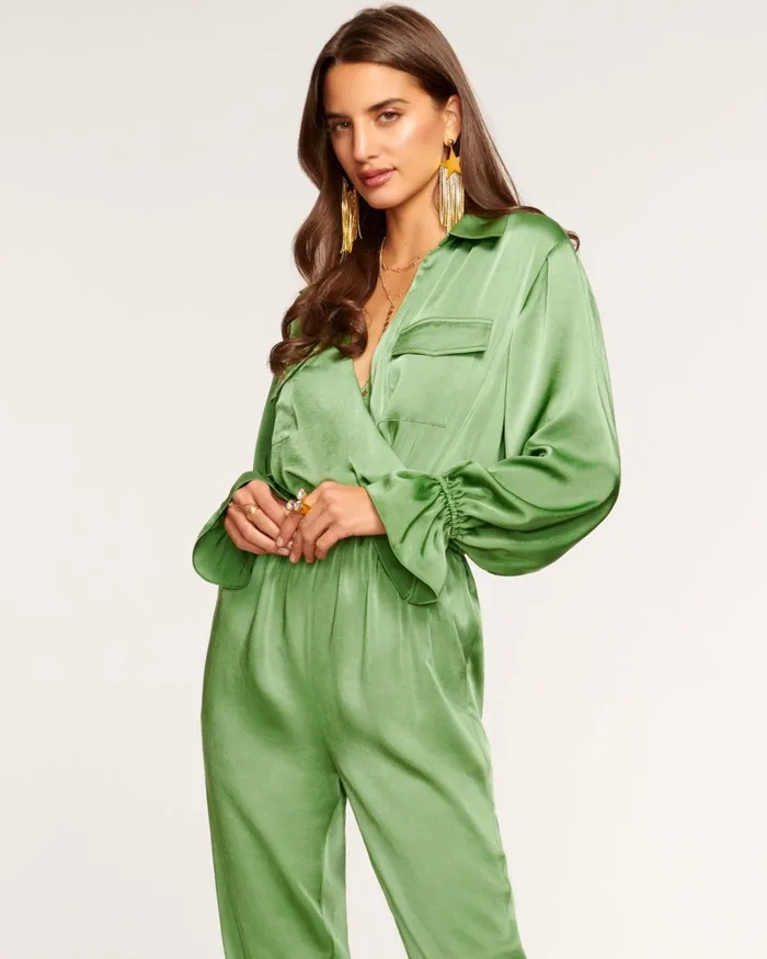 Women Josephine Long Sleeve Jumpsuit Spruce Ramy Brook Dresses Women Josephine Long Sleeve Jumpsuit Spruce Ramy Brook Dresses