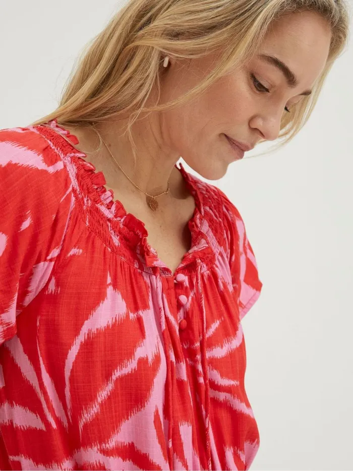 Women Jumpsuits and Playsuits Fat Face Red Palmer Leaves Playsuit
