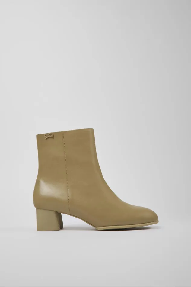 Women Katie Beige Leather Ankle Boots Camper Ankle Boots Women Katie Beige Leather Ankle Boots Camper Ankle Boots