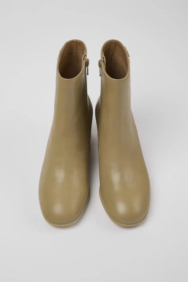 Women Katie Beige Leather Ankle Boots Camper Ankle Boots Women Katie Beige Leather Ankle Boots Camper Ankle Boots