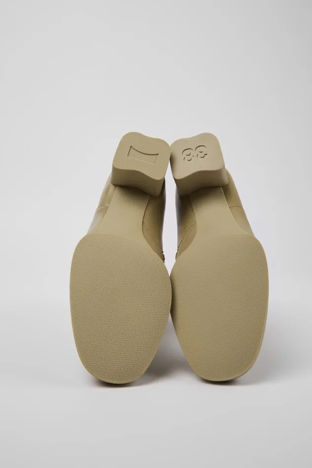 Women Katie Beige Leather Ankle Boots Camper Ankle Boots Women Katie Beige Leather Ankle Boots Camper Ankle Boots