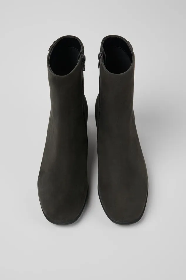 Women Katie Gray Nubuck Ankle Boots Camper Ankle Boots