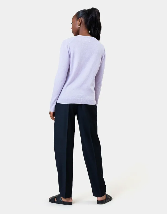 Women Knit Sweaters Colorful Standard Women Light Merino Wool Crew Bubblegum Pink