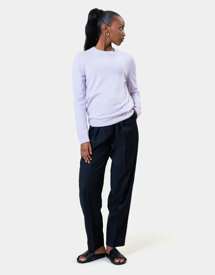 Women Knit Sweaters Colorful Standard Women Light Merino Wool Crew Warm Taupe