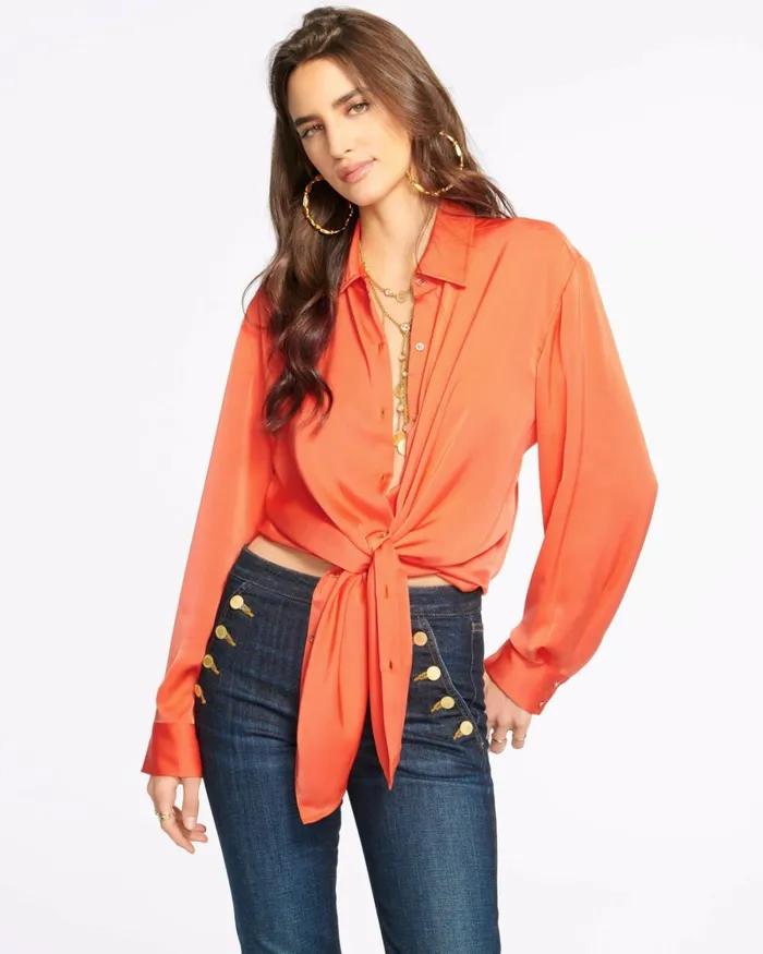 Women Kolby Button Up Blouse Black Ramy Brook Tops Women Kolby Button Up Blouse Black Ramy Brook Tops