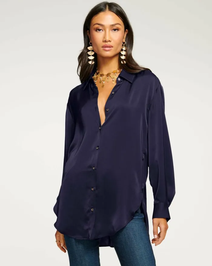 Women Kolby Button Up Blouse Black Ramy Brook Tops Women Kolby Button Up Blouse Black Ramy Brook Tops