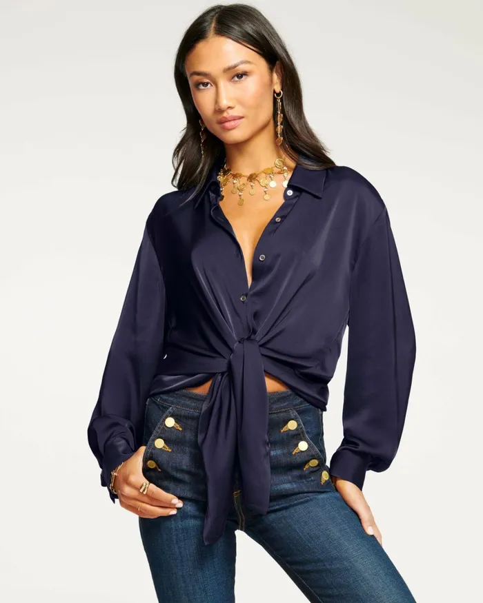 Women Kolby Button Up Blouse Black Ramy Brook Tops Women Kolby Button Up Blouse Black Ramy Brook Tops