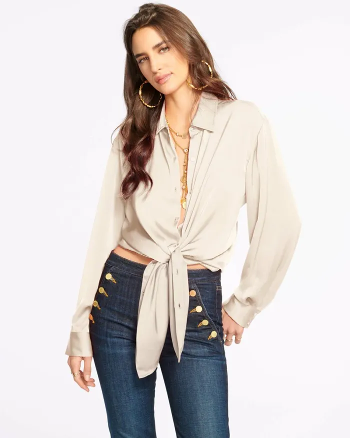 Women Kolby Button Up Blouse Black Ramy Brook Tops Women Kolby Button Up Blouse Black Ramy Brook Tops