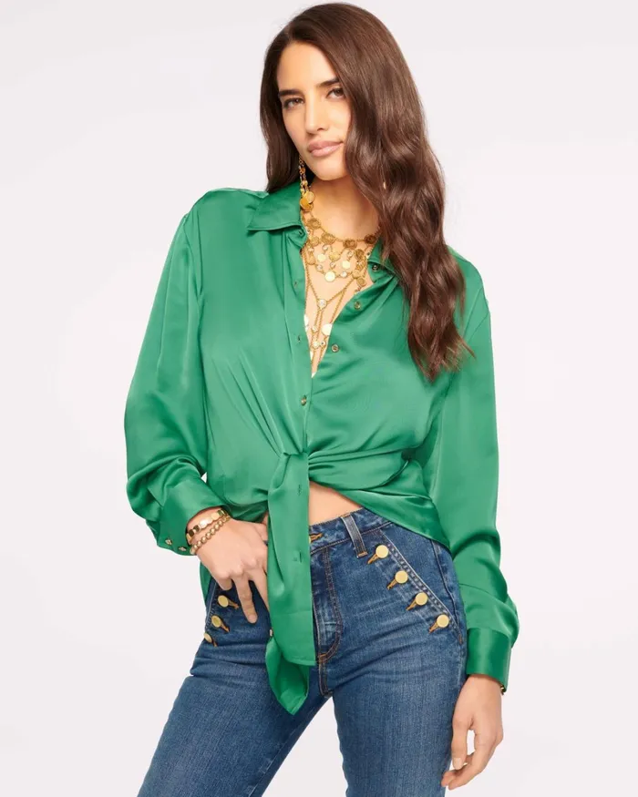 Women Kolby Button Up Blouse Black Ramy Brook Tops Women Kolby Button Up Blouse Black Ramy Brook Tops