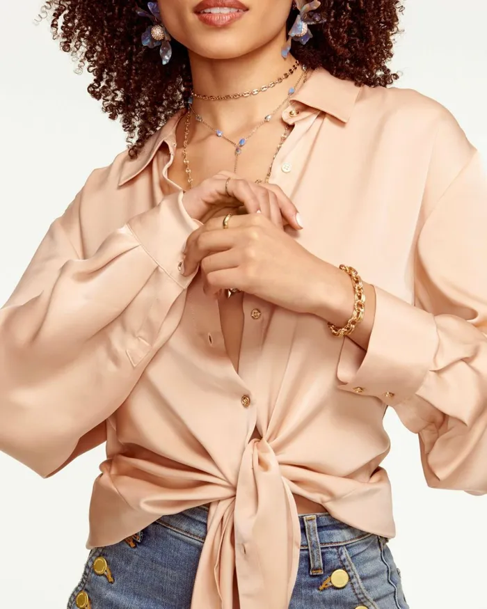 Women Kolby Button Up Blouse Black Ramy Brook Tops Women Kolby Button Up Blouse Black Ramy Brook Tops