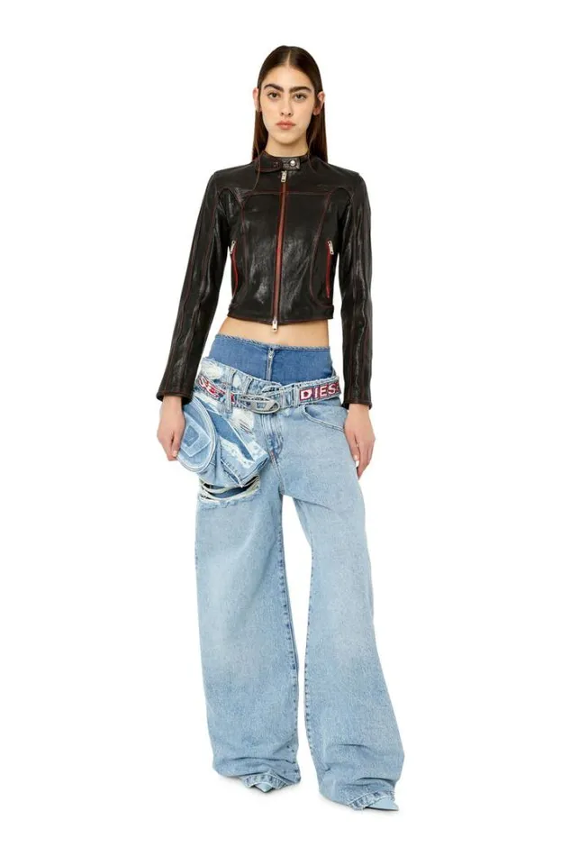 Women LFoxA Black Diesel Outerwear And Jackets