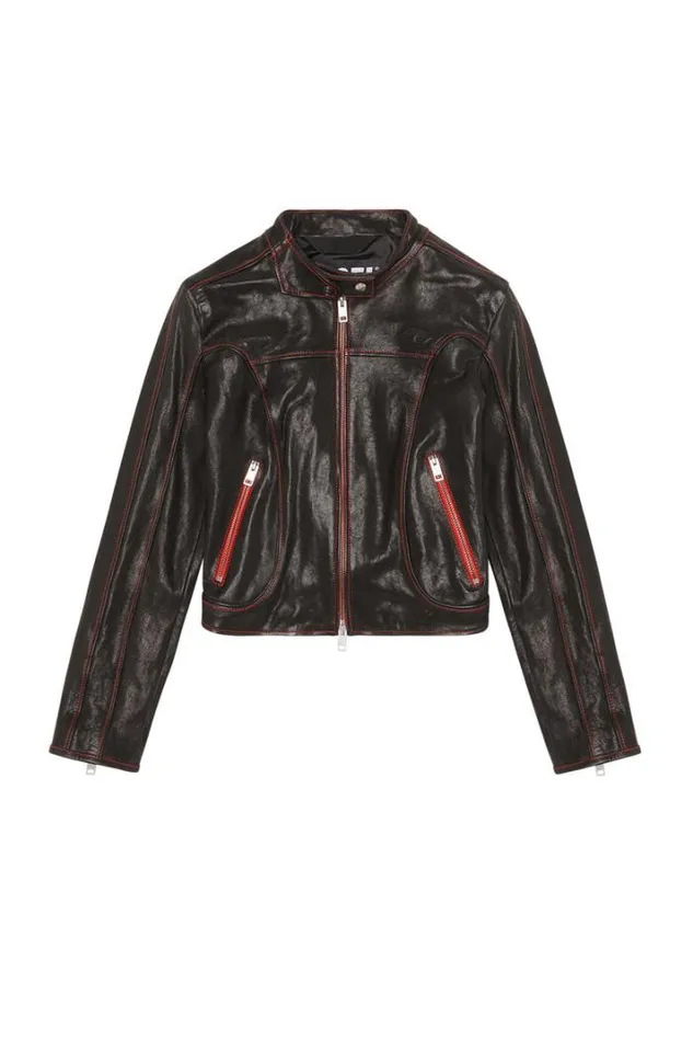 Women LFoxA Black Diesel Outerwear And Jackets Women LFoxA Black Diesel Outerwear And Jackets