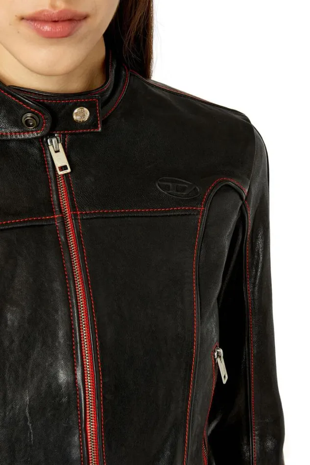 Women LFoxA Black Diesel Outerwear And Jackets Women LFoxA Black Diesel Outerwear And Jackets