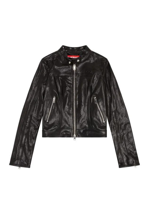 Women LFoxi Black Diesel Outerwear And Jackets Women LFoxi Black Diesel Outerwear And Jackets