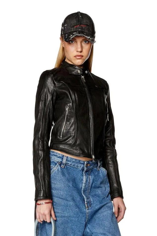Women LFoxi Black Diesel Outerwear And Jackets Women LFoxi Black Diesel Outerwear And Jackets