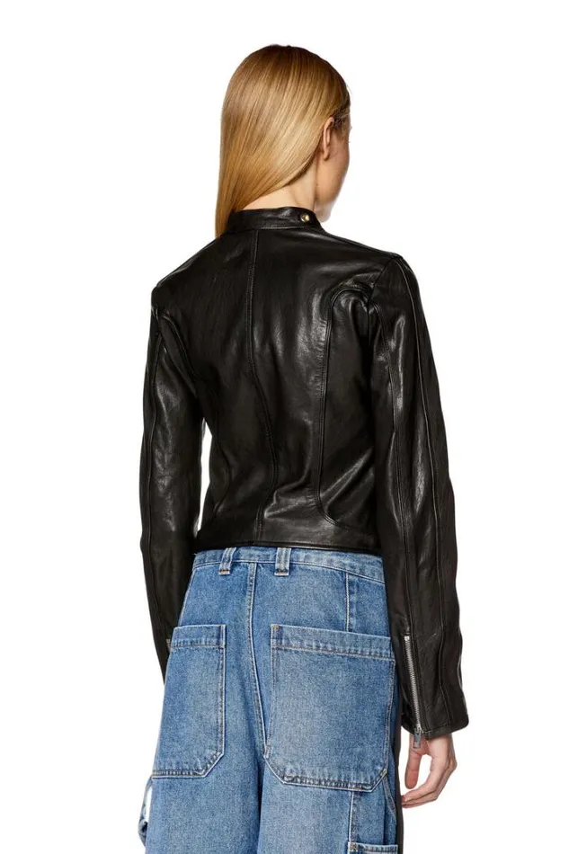 Women LFoxi Black Diesel Outerwear And Jackets Women LFoxi Black Diesel Outerwear And Jackets