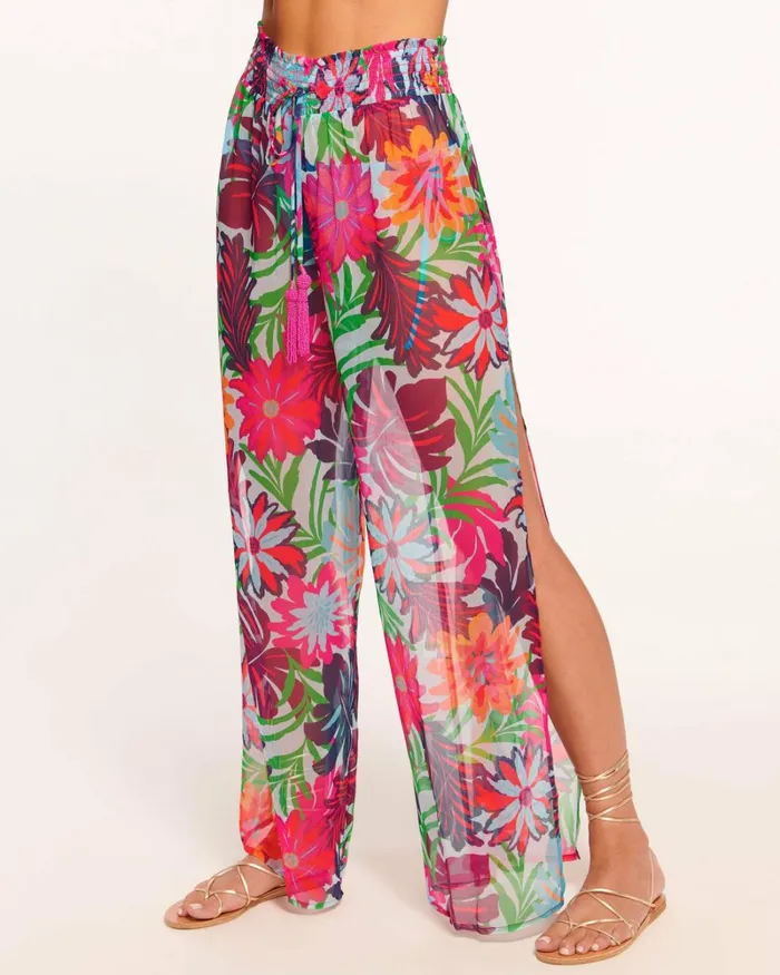 Women Lancaster Coverup Pant Tropical Flower Ramy Brook Swimwear