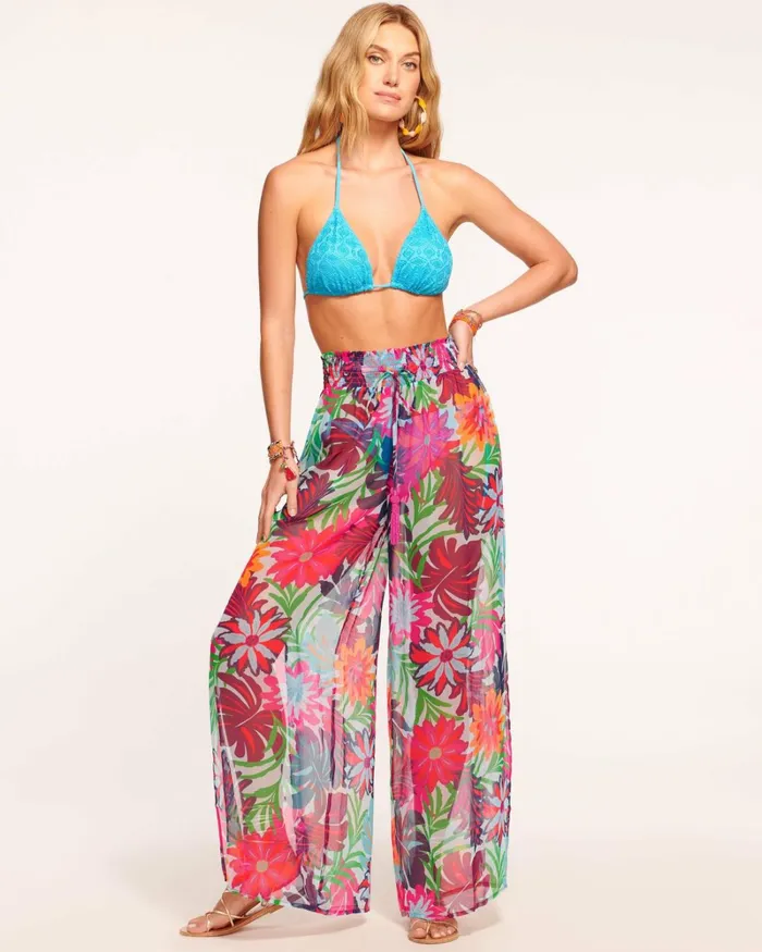 Women Lancaster Coverup Pant Tropical Flower Ramy Brook Swimwear