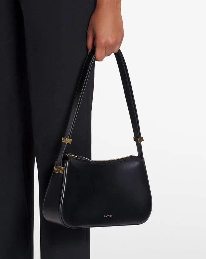 Women Lanvin Crossbody Bags and Shoulder Bags Concerto Hobo Leather Bag Black Women Lanvin Crossbody Bags and Shoulder Bags Concerto Hobo Leather Bag Black