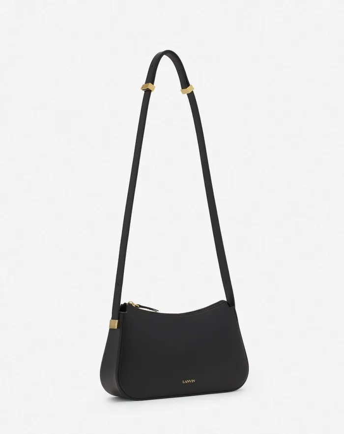 Women Lanvin Crossbody Bags and Shoulder Bags Concerto Hobo Leather Bag Black Women Lanvin Crossbody Bags and Shoulder Bags Concerto Hobo Leather Bag Black