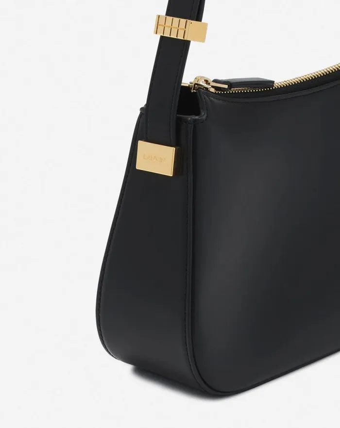 Women Lanvin Crossbody Bags and Shoulder Bags Concerto Hobo Leather Bag Black Women Lanvin Crossbody Bags and Shoulder Bags Concerto Hobo Leather Bag Black
