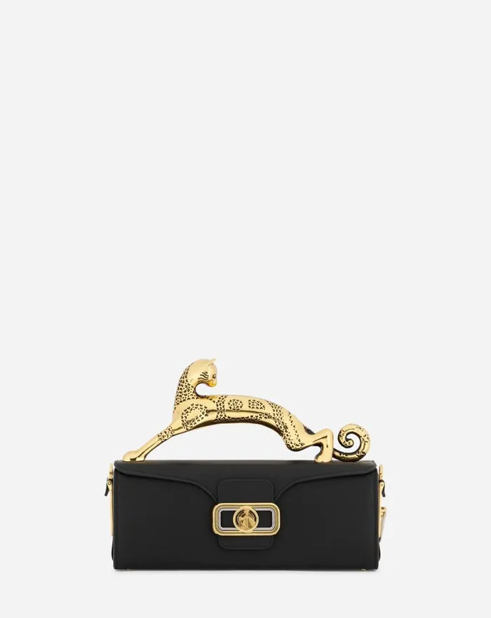Women Lanvin Crossbody Bags and Shoulder Bags Pencil Cat Bag In Box Calf Black