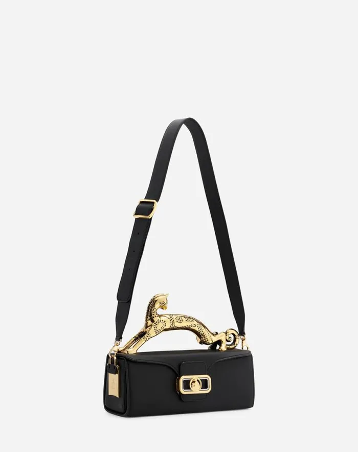 Women Lanvin Crossbody Bags and Shoulder Bags Pencil Cat Bag In Box Calf Black Women Lanvin Crossbody Bags and Shoulder Bags Pencil Cat Bag In Box Calf Black