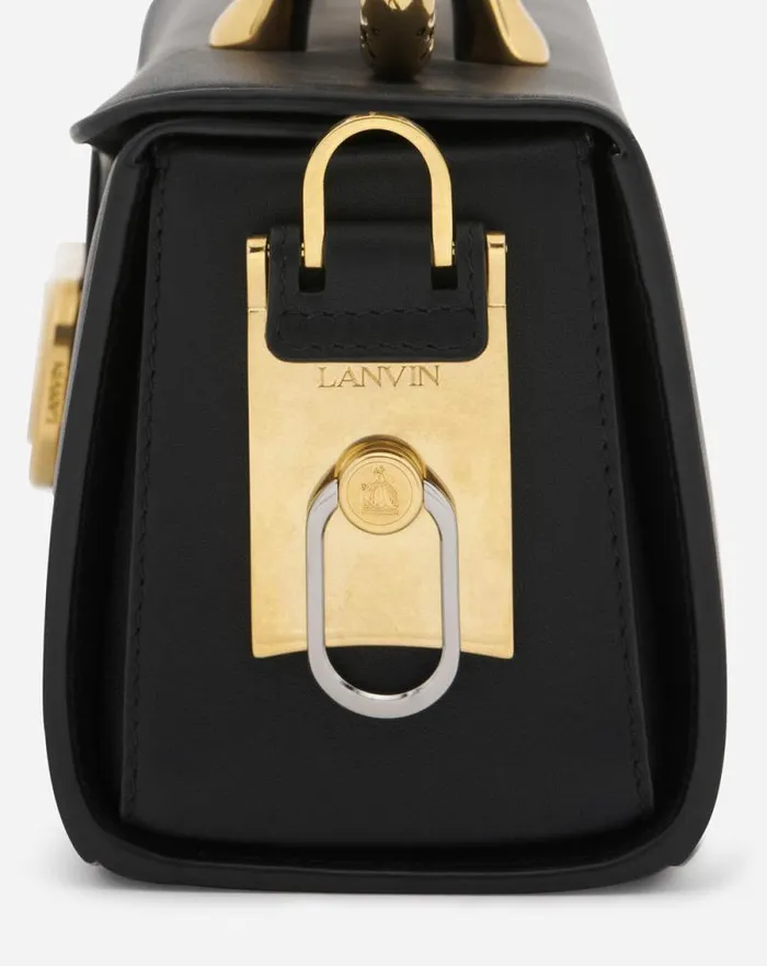 Women Lanvin Crossbody Bags and Shoulder Bags Pencil Cat Bag In Box Calf Black Women Lanvin Crossbody Bags and Shoulder Bags Pencil Cat Bag In Box Calf Black