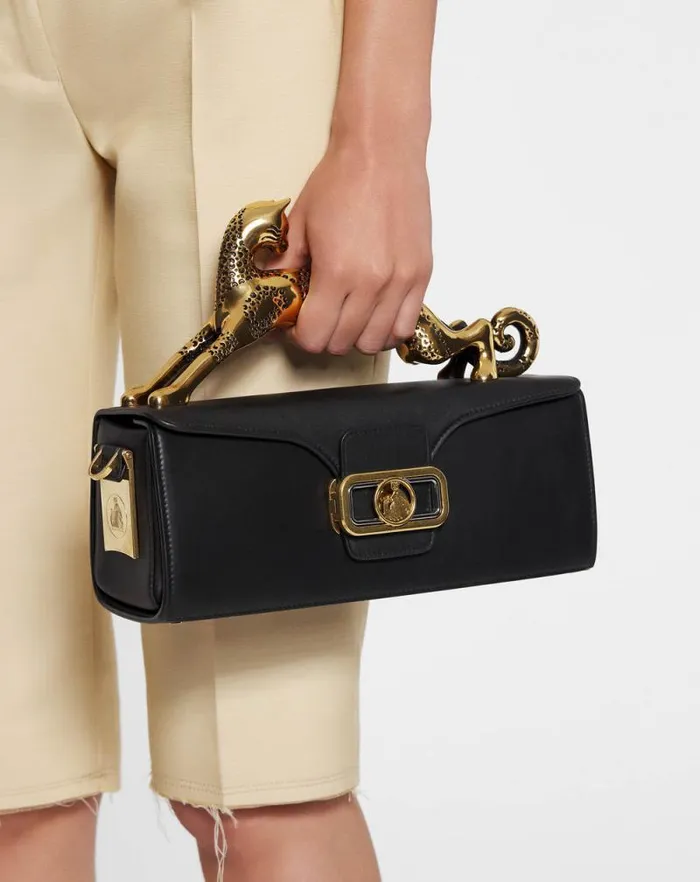 Women Lanvin Crossbody Bags and Shoulder Bags Pencil Cat Bag In Box Calf Black Women Lanvin Crossbody Bags and Shoulder Bags Pencil Cat Bag In Box Calf Black