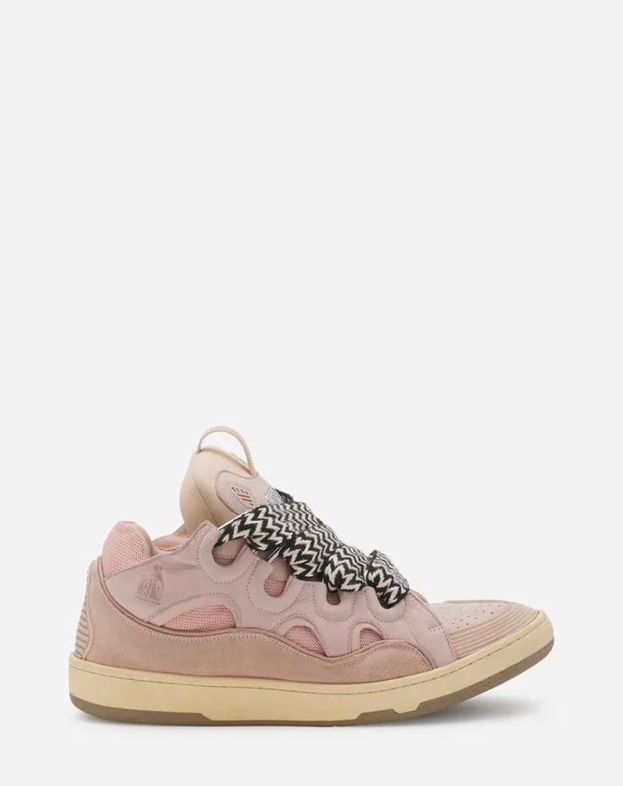 Women Lanvin Curb Leather Curb Sneakers Pale Pink