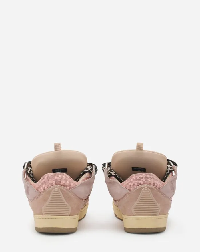 Women Lanvin Curb Leather Curb Sneakers Pale Pink Women Lanvin Curb Leather Curb Sneakers Pale Pink