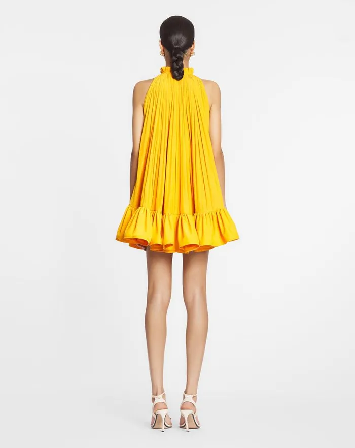Women Lanvin Dresses Short Dress With Ruffles Sunflower