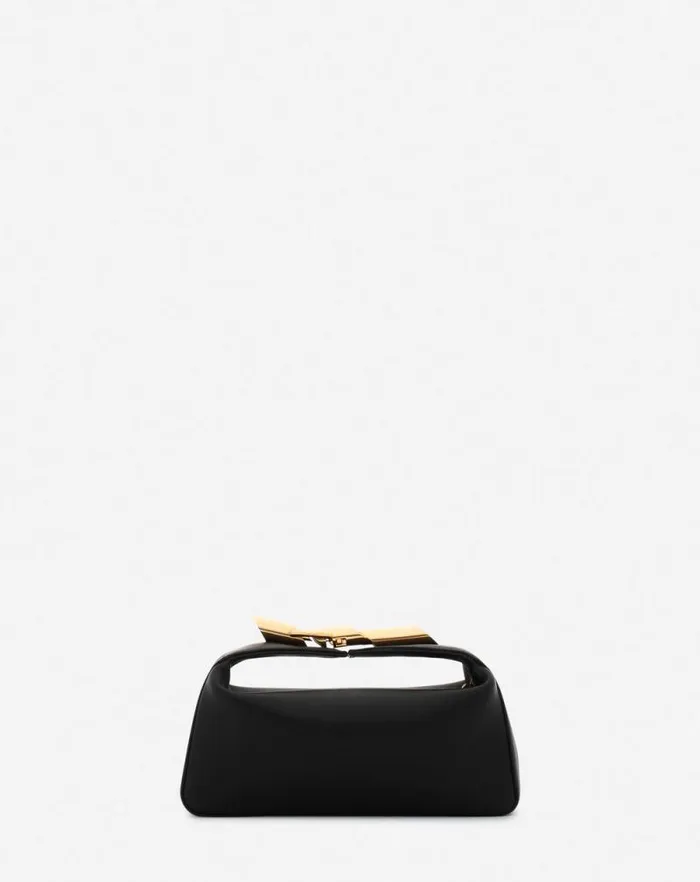 Women Lanvin Mini Bags and Clutches Haute Squence Leather Clutch Bag Black
