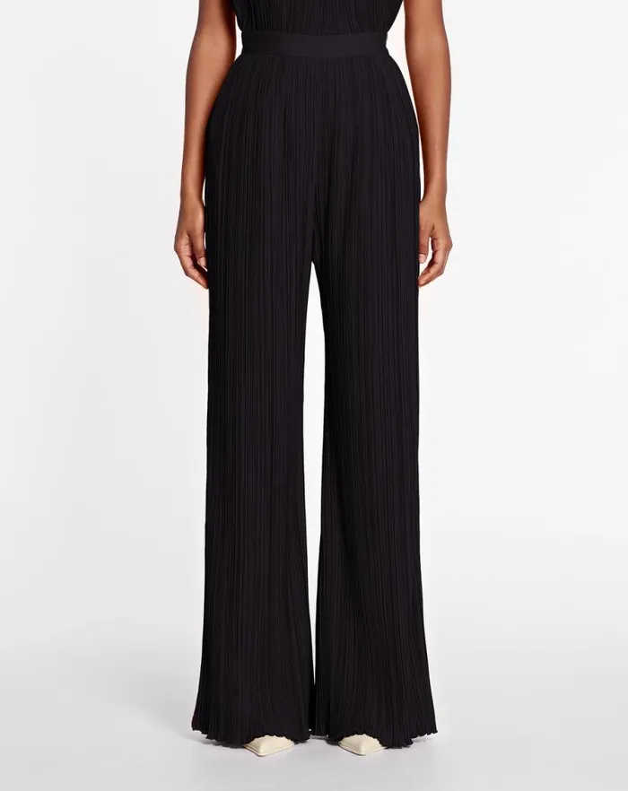 Women Lanvin Pants Pleated Pants Black Women Lanvin Pants Pleated Pants Black