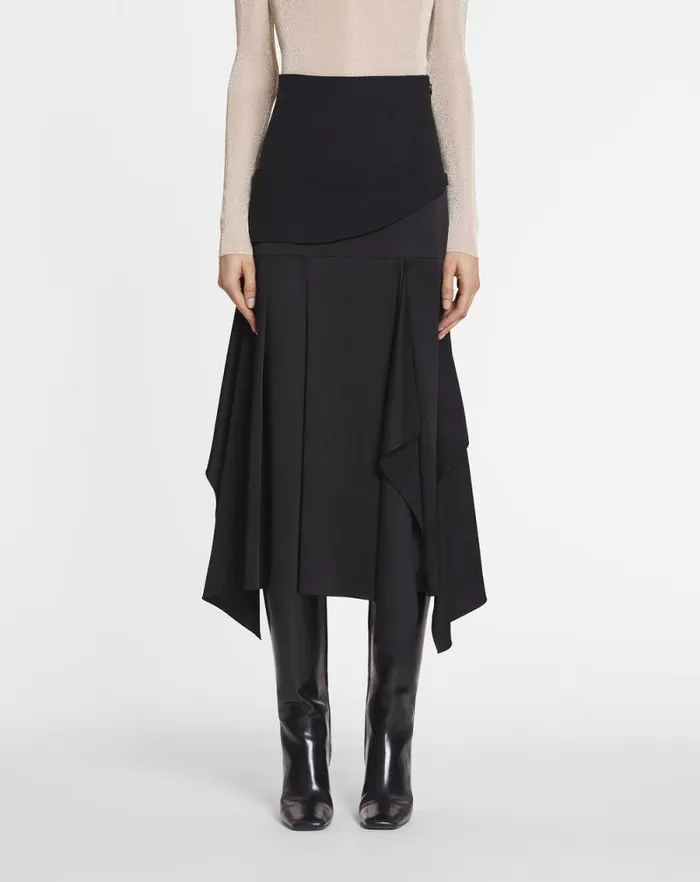 Women Lanvin Skirts and Shorts Ruffled Skirt Black Women Lanvin Skirts and Shorts Ruffled Skirt Black