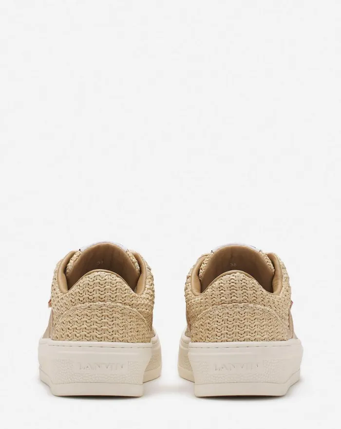 Women Lanvin Sneakers Lanvin Cash Raffia Sneakers Natural