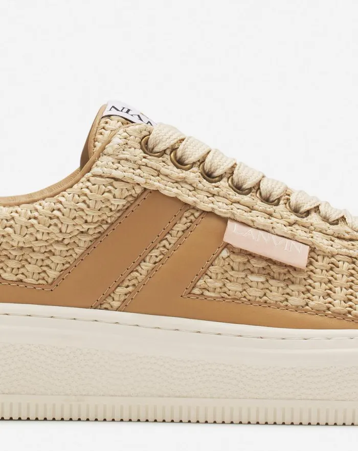 Women Lanvin Sneakers Lanvin Cash Raffia Sneakers Natural