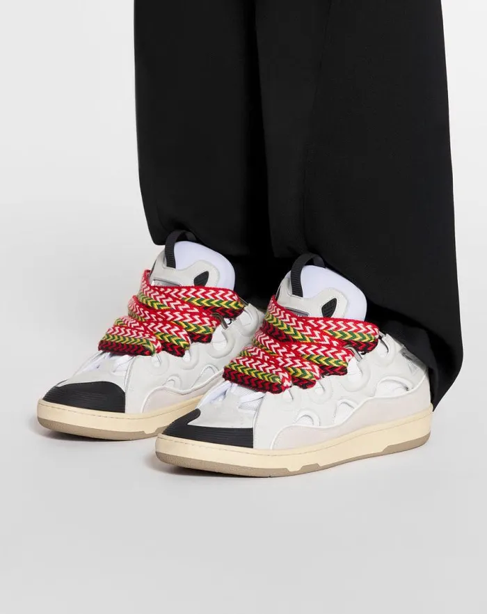 Women Lanvin Sneakers Leather Curb Sneakers White Women Lanvin Sneakers Leather Curb Sneakers White