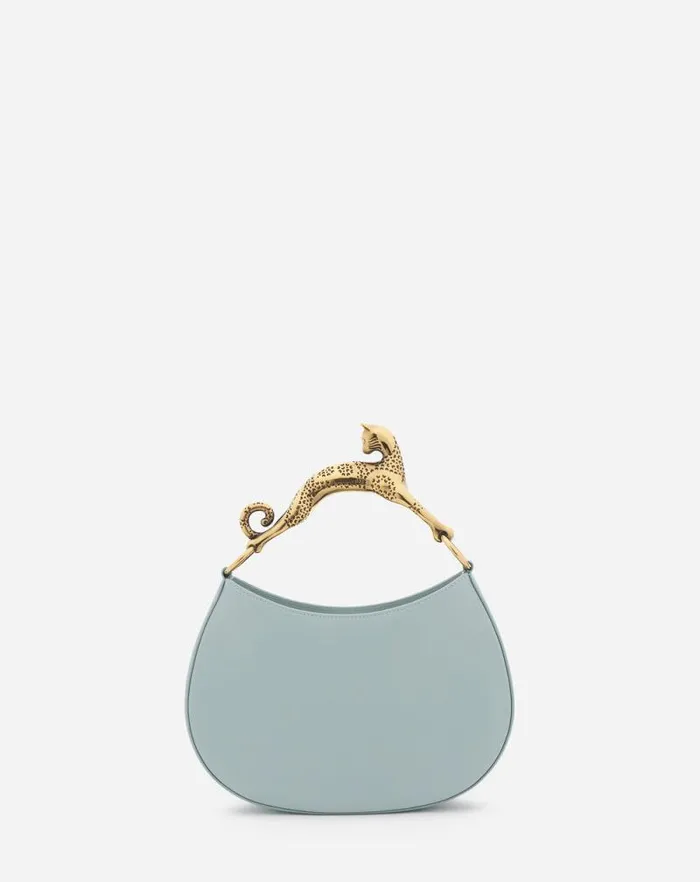 Women Lanvin Tote Bags and Top Handle Bags Hobo Cat Leather Bag Ice Blue Women Lanvin Tote Bags and Top Handle Bags Hobo Cat Leather Bag Ice Blue
