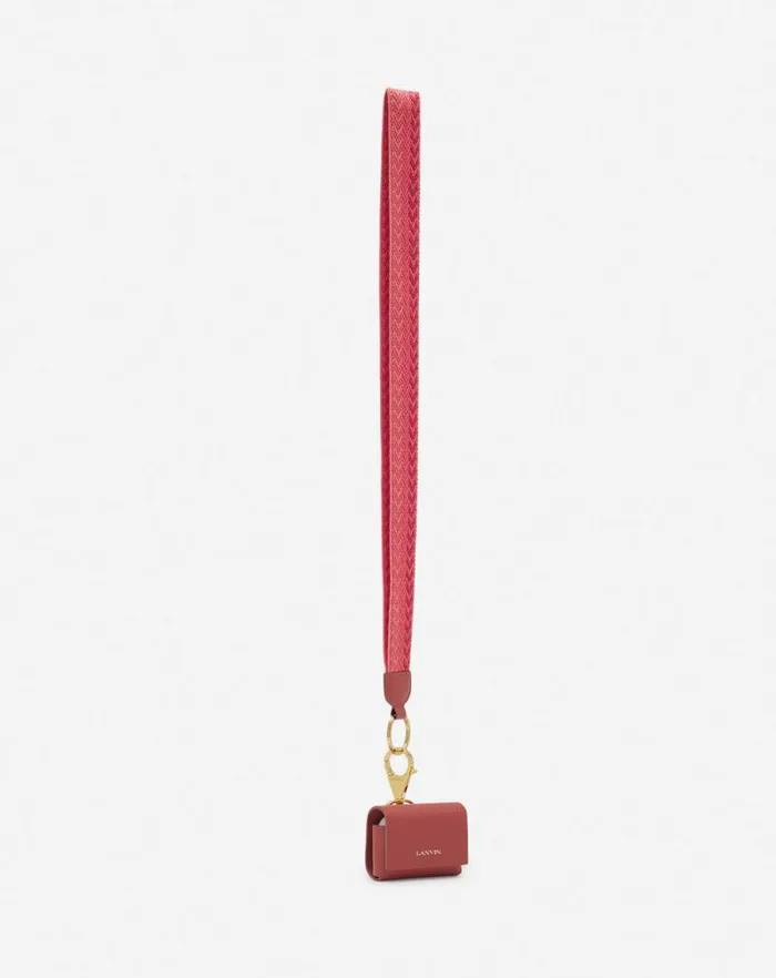 Women Lanvin Wallets and Small Leather Goods Lanvin Signature Leather Case For Airpods Pro Litchi Women Lanvin Wallets and Small Leather Goods Lanvin Signature Leather Case For Airpods Pro Litchi