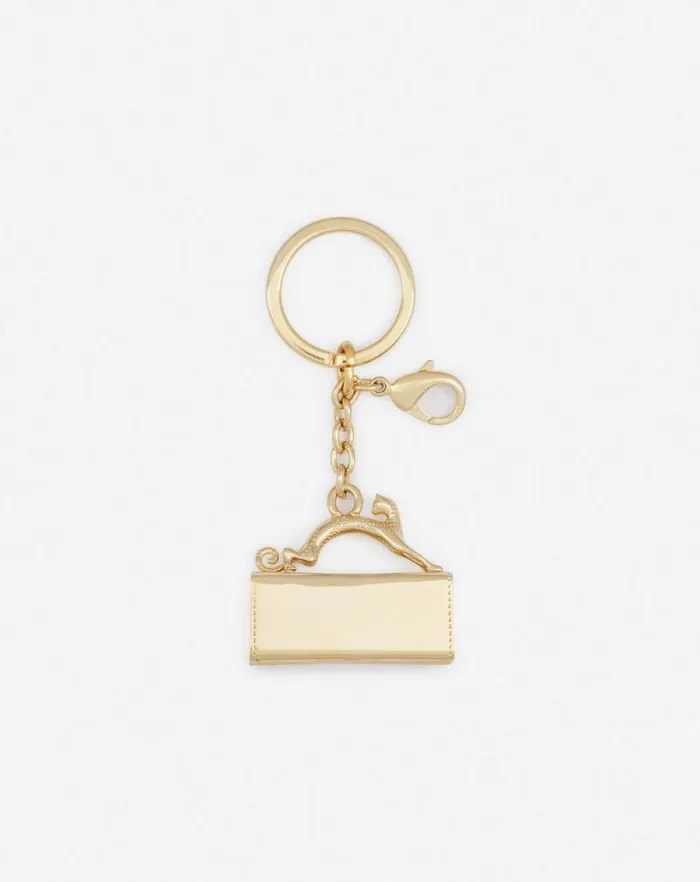 Women Lanvin Wallets and Small Leather Goods Pencil Cat Brass Key Ring Gold Women Lanvin Wallets and Small Leather Goods Pencil Cat Brass Key Ring Gold
