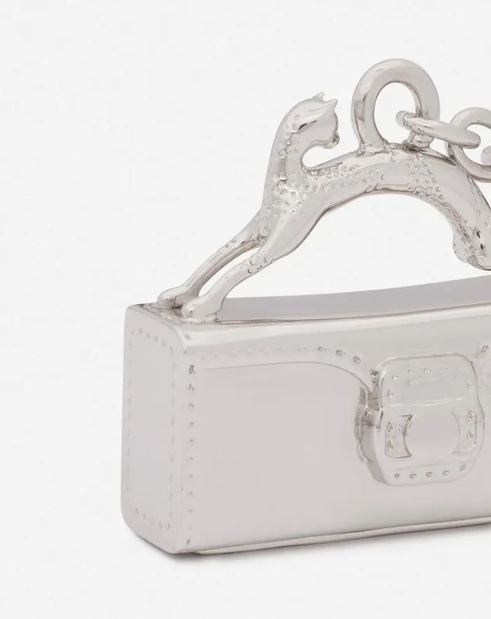 Women Lanvin Wallets and Small Leather Goods Pencil Cat Brass Key Ring Silver Women Lanvin Wallets and Small Leather Goods Pencil Cat Brass Key Ring Silver